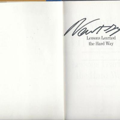 Lessons Learned the Hard Way: A Personal Report Newt Gingrich signed book