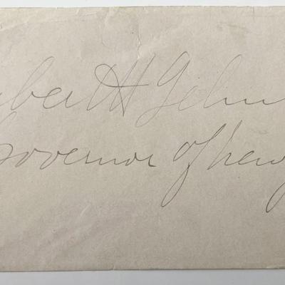 NY Governor Herbert H. Lehman original signature