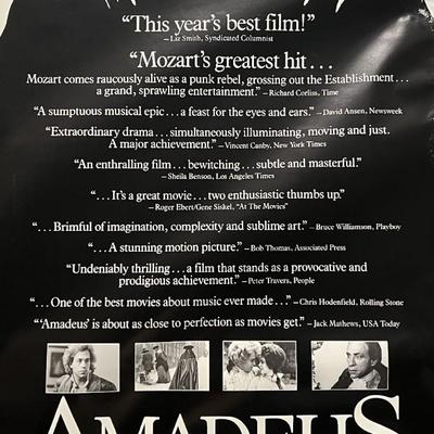 Amadeus 1984 original movie poster