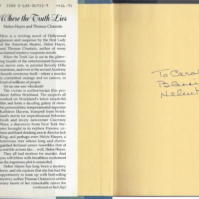 Where the Truth Lies Helen Hayes signed book