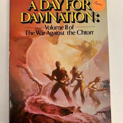 A Day for Damnation David Gerrold signed paperback