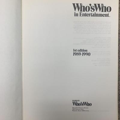 Who's Who in Entertainment first edition book