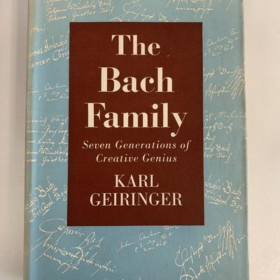 The Bach Family Karl Geiringer signed first edition book