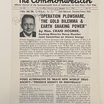 Craig Hosmer signed Commonwealth Journal newspaper 