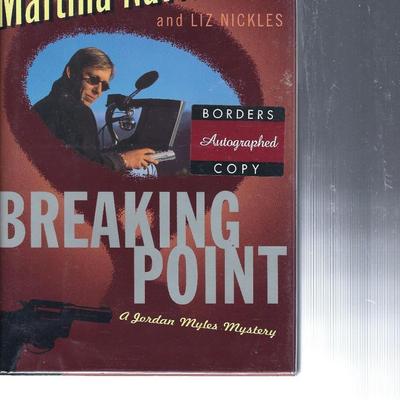 Breaking Point Martina Navratilova signed book