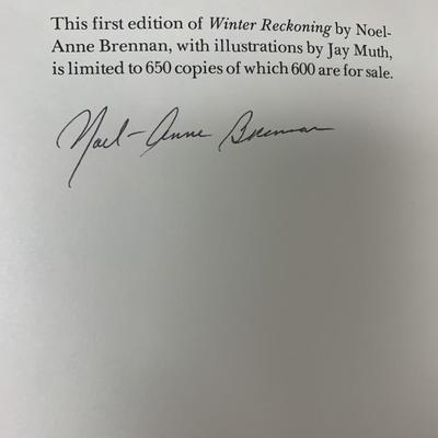 Winter Reckoning signed book