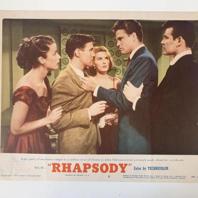 Rhapsody original 1954 vintage lobby card