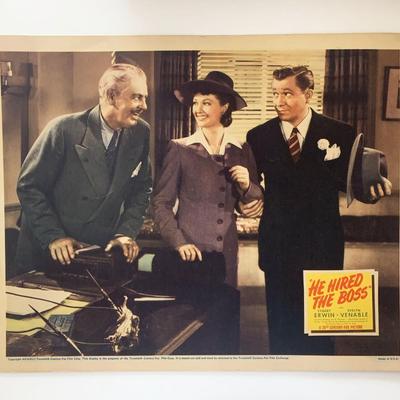 He Hired the Boss original 1942 vintage lobby card