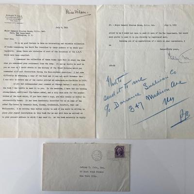 Major General Preston Brown signed letter