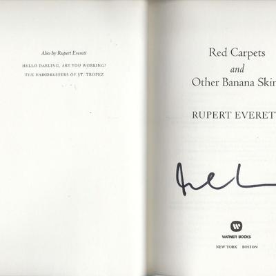 Rupert Everett signed book