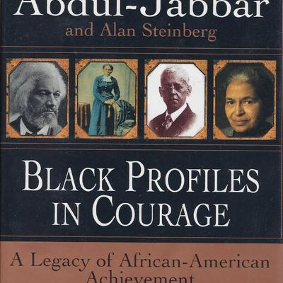 Black Profiles in Courage Kareem Abdul-Jabbar signed book