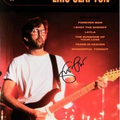 Eric Clapton signed music book