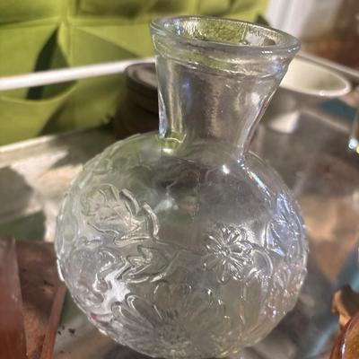 Antique Floral Carafe