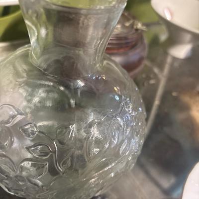 Antique Floral Carafe