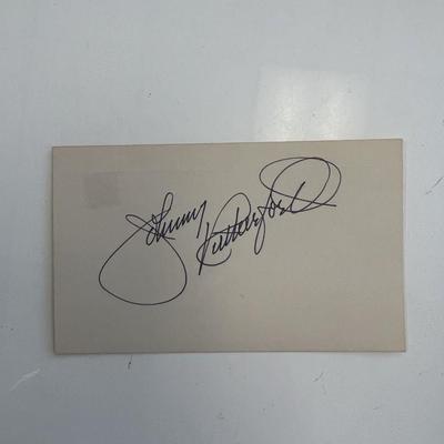 Indy race car driver Johnny Rutherford original signature
