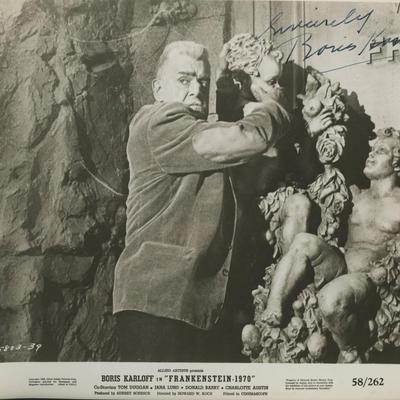 Boris Karloff signed photo. GFA Authenticated