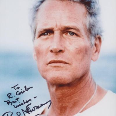 Paul Newman signed photo. GFA Authenticated