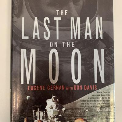 The Last Man on the Moon Eugene Cernan signed book (PSA)