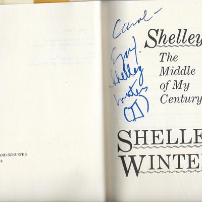 Shelley II: The Middle of my Century Shelley Winters signed book