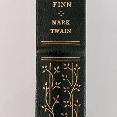 The Adventures Of Huckleberry Finn Mark Twain Hard Cover Book - Tipped in Signature