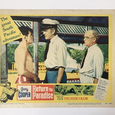 Return to Paradise original 1953 vintage lobby card