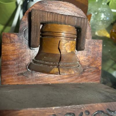 Antique Wood Carved “76” bookends