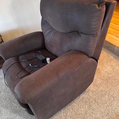 Brown power recliner