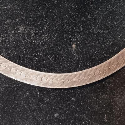 STERLING SILVER THICK CHAIN, BRACELET AND EARRINGS