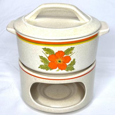 Vintage Temper Ware by Lenox Dish Set - Fire Flower Pattern