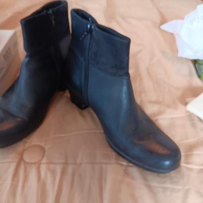 LIKE NEW MUNRO AND CLARKS SHORT BOOTS AND SHOES