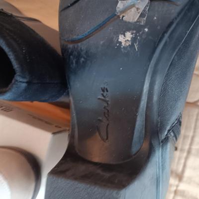LIKE NEW MUNRO AND CLARKS SHORT BOOTS AND SHOES