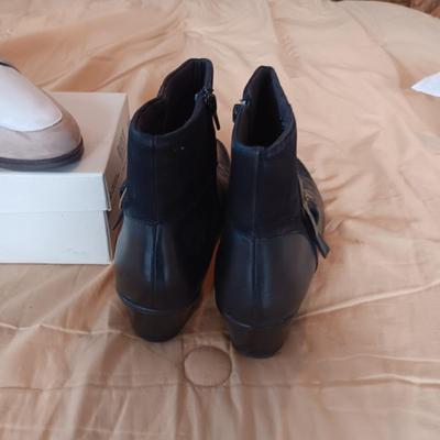 LIKE NEW MUNRO AND CLARKS SHORT BOOTS AND SHOES