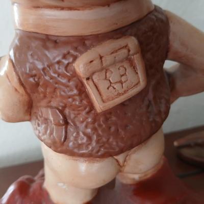 Hunting boy and Pheasent ceramic statues