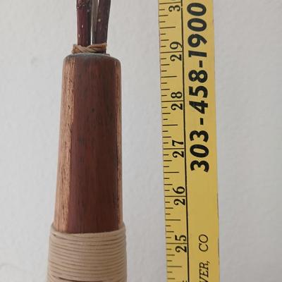 Two tall ceramic decorative vases