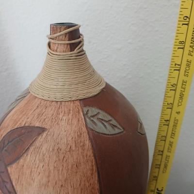 Two tall ceramic decorative vases