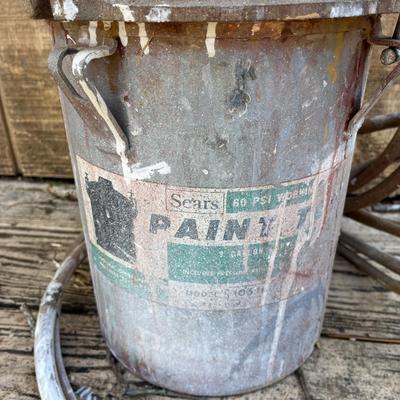 Sears Paint Tank, Aro 1/4” Air Ratchet plus 3M & Cabot Respirators (S-MG)