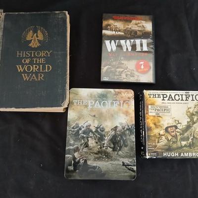 History of the World War book with war - like DVD movies