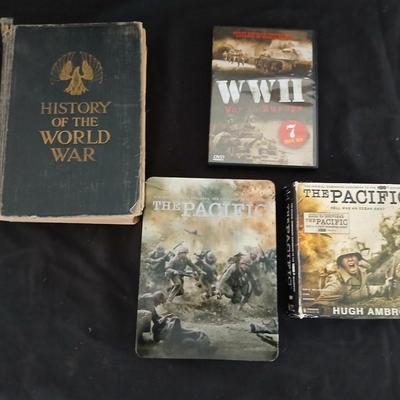 History of the World War book with war - like DVD movies