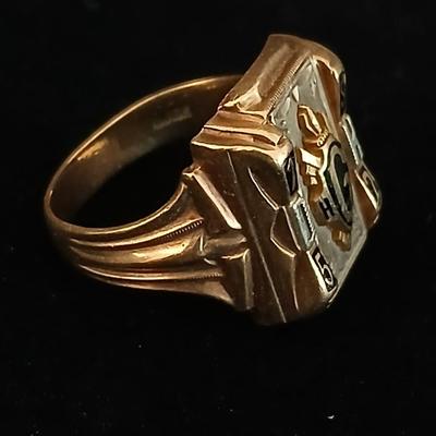 Vintage 1952 10k High school class ring