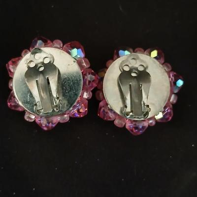 Stunning Vintage MCM Brooch pin with matching earrings clip-on Jewelry