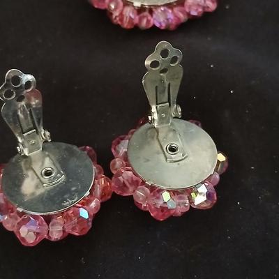 Stunning Vintage MCM Brooch pin with matching earrings clip-on Jewelry