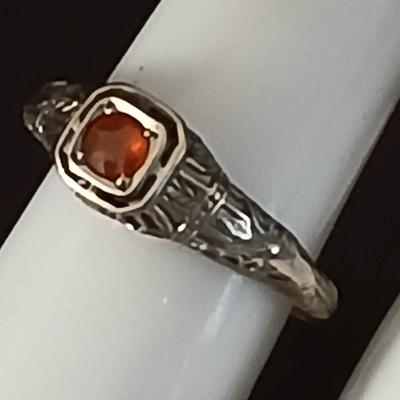 Southwestern style - Art Deco 14K White Gold Filigree Women's Ring