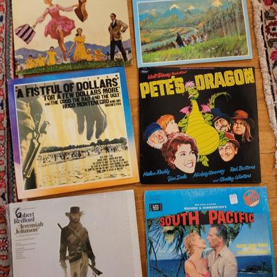 6 movie soundtracks or showtune albums
