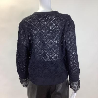 391 ST. JOHN Sport Black Cardigan Sweater Size XL