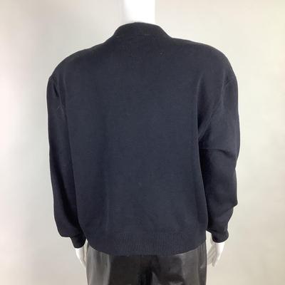 393 ST. JOHN Basics Black Cardigan Sweater Size M