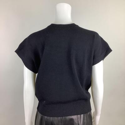 394 ST. JOHN Seperates Mock Neck Short Sleeve Sweater Size L