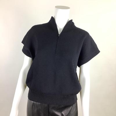 394 ST. JOHN Seperates Mock Neck Short Sleeve Sweater Size L