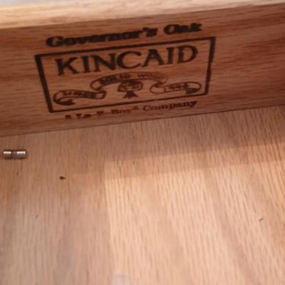 Governor's oak Kincaid Sofa console / entryway table