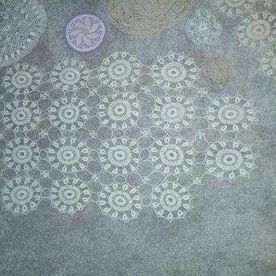 Vintage knitted Handmade doily's