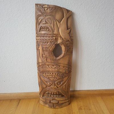 Indonesian Wood Carved Tiki Sculpture